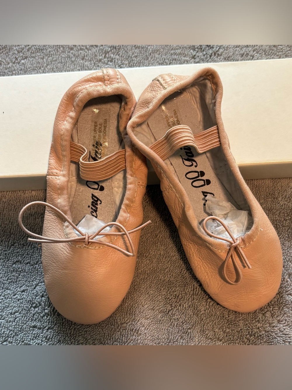 New Dancing Fair Girls Pink Leather Ballet Shoes/Slippers